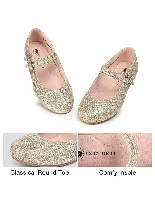 MIXIN Girls Dress Shoes Mary Jane Shoes for Girl Ballet Flats Back to School Princess Wedding Shoes