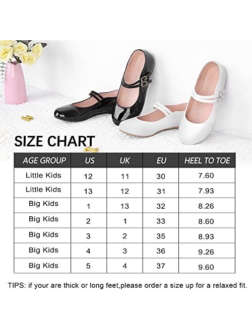 MIXIN Girls Dress Shoes Mary Jane Shoes for Girl Ballet Flats Back to School Princess Wedding Shoes