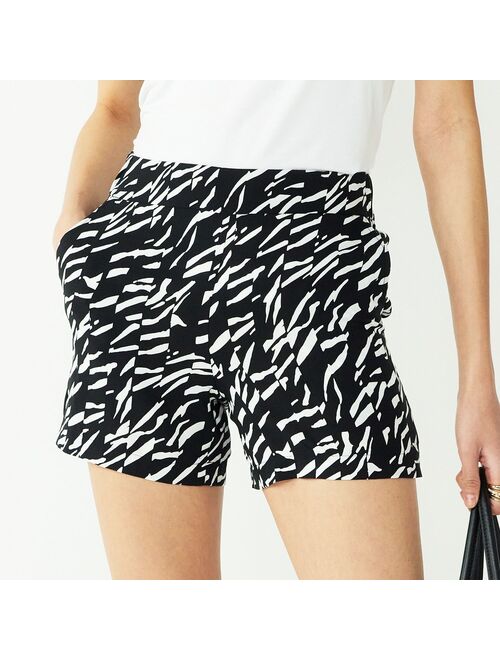 Women's Nine West Mid-Rise Pull-On Soft Shorts