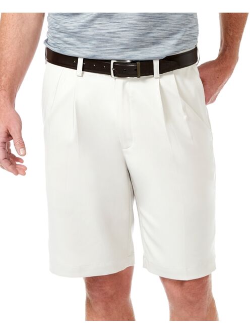 Haggar Men's Cool 18 PRO Classic-Fit Stretch Pleated 9.5" Shorts