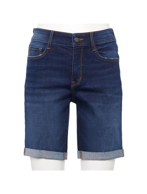 Petite Nine West Slimming Bermuda Jean Shorts