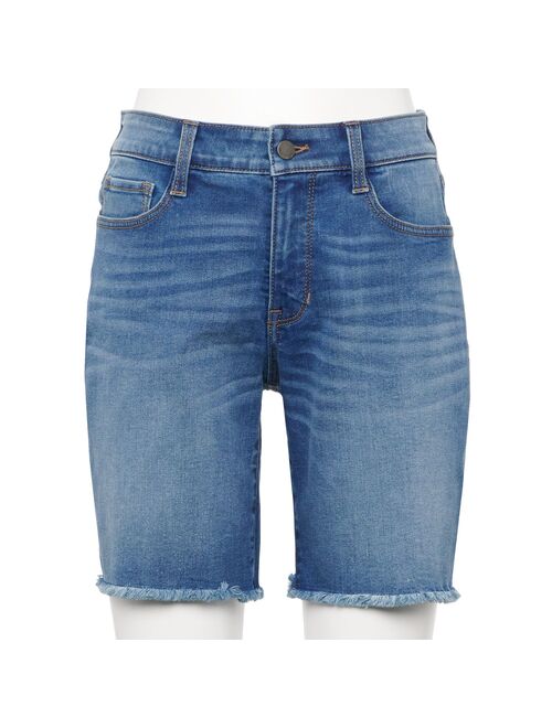 Petite Nine West Slimming Bermuda Jean Shorts