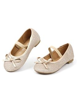 MUSSHOE Girls Toddler/Little Kid/Big Kid Serena-100 Mary Jane Ballerina Flat Shoes