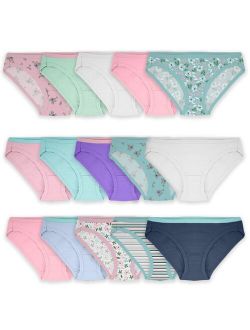 Girls 4-16 Fruit of the Loom Signature Bikini Panties 14 1 Bonus Pack