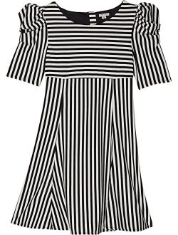 Pleated Puff Sleeve Dress (Big Kids)