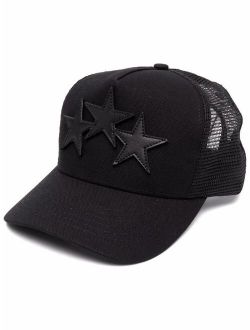 Three star patch trucker hat