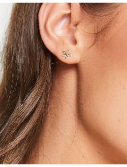 & Other Stories minimal flower stud earrings in gold