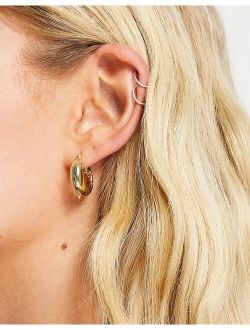 & Other Stories dolphin hoop earrings in gold