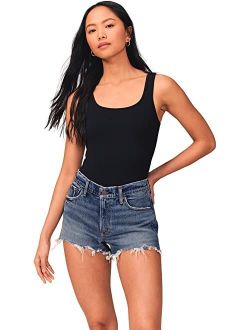 Mid-Rise Mom Shorts