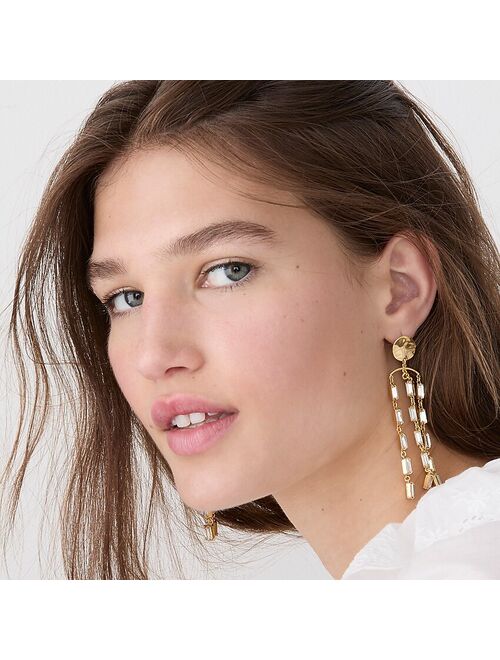 J.Crew Crystal waterfall earrings