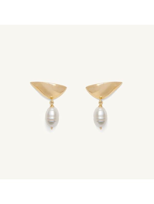 J.Crew Lady Grey pearl lobe earrings