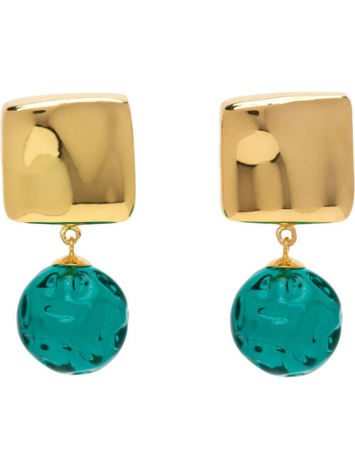 AGMES Gold & Green Anthony Bianco Edition Lea Earrings