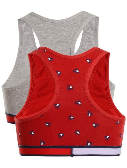 TOMMY HILFIGER Little & Big Girls 2-Pk. Heart Flag Cropped Bra