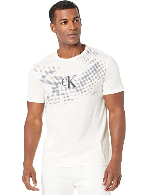 Calvin Klein Short Sleeve Haze Monogram Crew Neck Tee