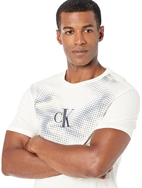 Calvin Klein Short Sleeve Haze Monogram Crew Neck Tee