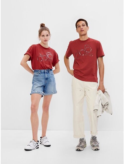 Gap × Stranger Things Adult 100% Organic Cotton Upside Down Gap Logo T-Shirt