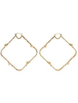 Gold Greca Hoop Earrings