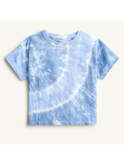 Girls' cropped tie-dye T-shirt