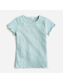 Girls' smocked T-shirt