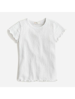 Girls' smocked T-shirt