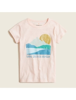 Girls' summer graphic T-shirt