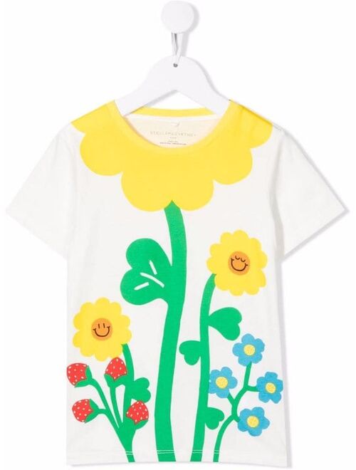 Stella McCartney Kids sunflower print T-shirt