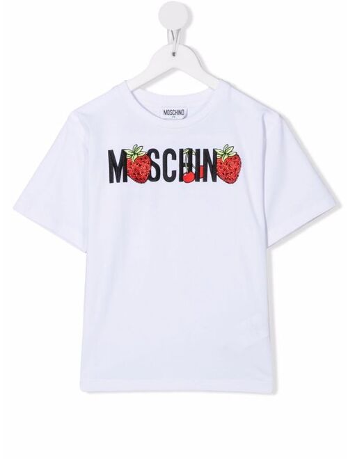 Moschino Kids bead-embellished T-shirt