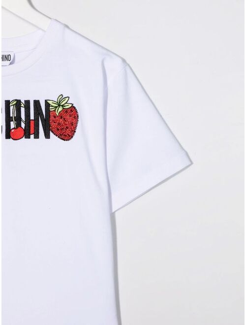 Moschino Kids bead-embellished T-shirt