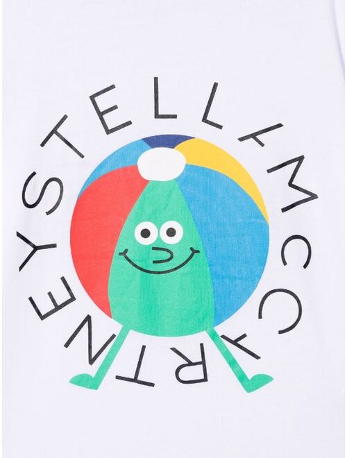 Stella McCartney Kids ball-print sustainable cotton T-shirt