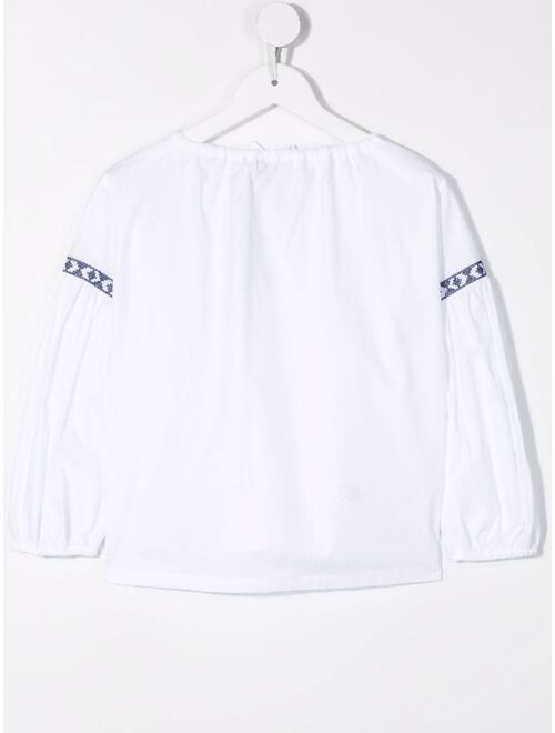 Il Gufo embroidered tunic top