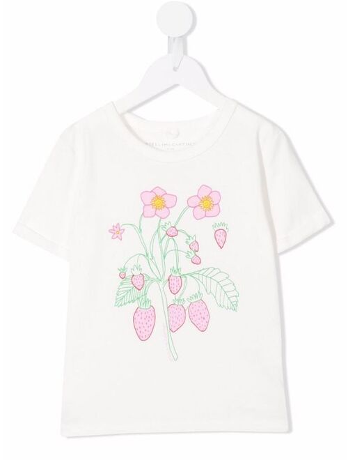 Stella McCartney Kids strawberry-print cotton T-shirt