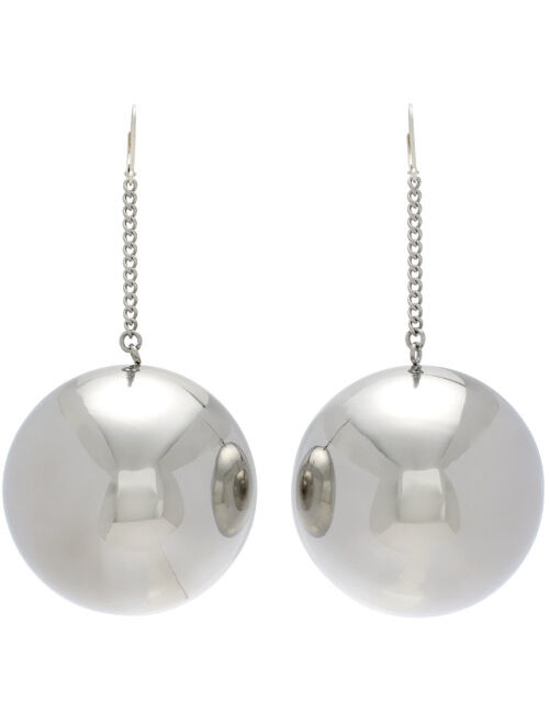 SIMON MILLER Silver Disco Drop Earrings