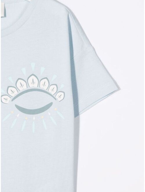 Kenzo Kids wink-print organic cotton T-shirt