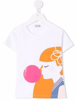 Il Gufo bubblegum girl graphic T-shirt