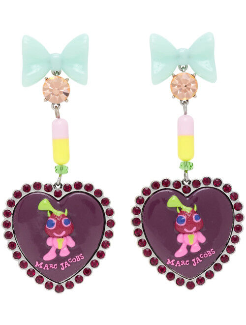 MARC JACOBS HEAVEN Multicolor Elliot Shields Strawberry Cameo Earrings