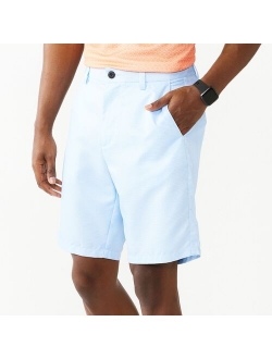 Geometric Flat-Front Performance Golf Shorts