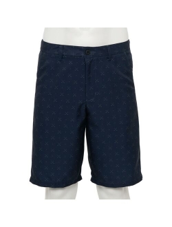 Patterned Flat-Front Golf Shorts