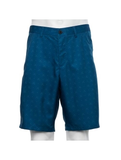 Patterned Flat-Front Golf Shorts