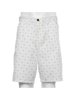 Patterned Flat-Front Golf Shorts