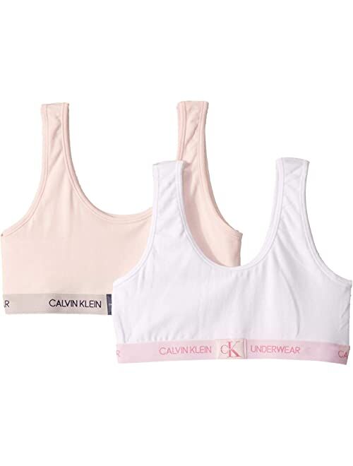 Calvin Klein Kids 2-Pack Monogram Bralette (Little Kids/Big Kids)