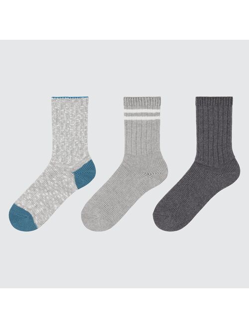 UNIQLO Low-Gauge Slub Socks (3 Pairs)