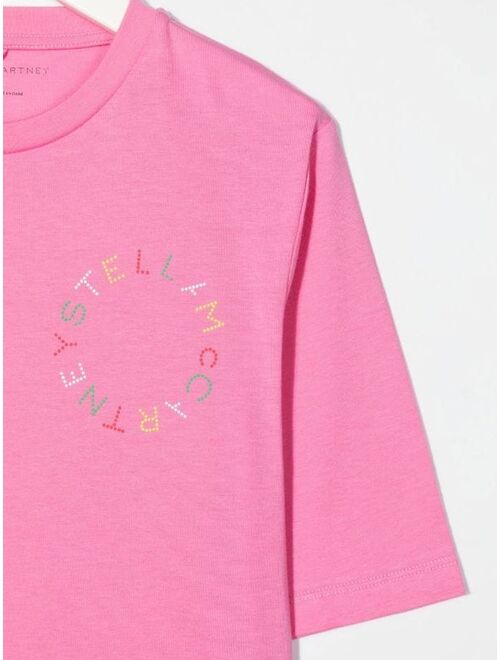 Stella McCartney Kids logo print sustainable cotton T-shirt