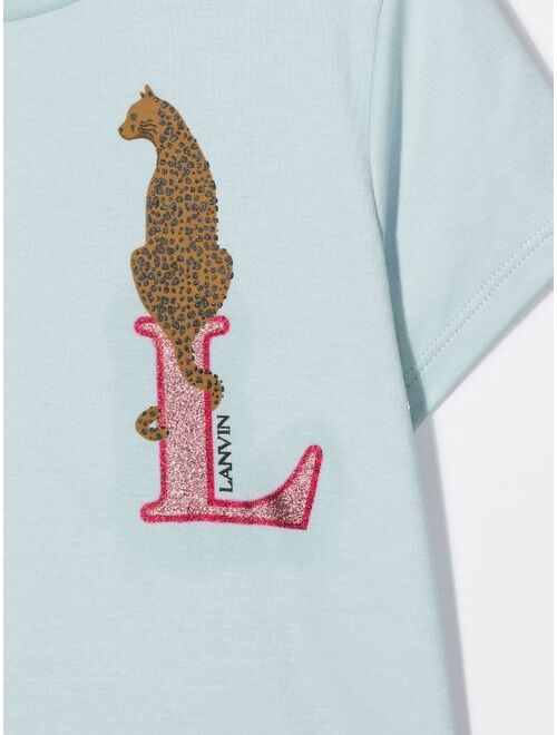 LANVIN Enfant tiger-print short-sleeve T-shirt