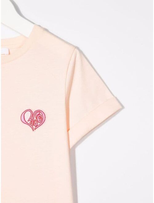 Chloe Kids embroidered-logo T-shirt