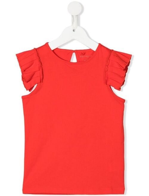 Stella McCartney Kids ruffled organic cotton tank top