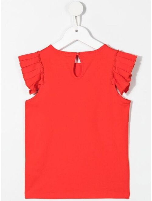 Stella McCartney Kids ruffled organic cotton tank top