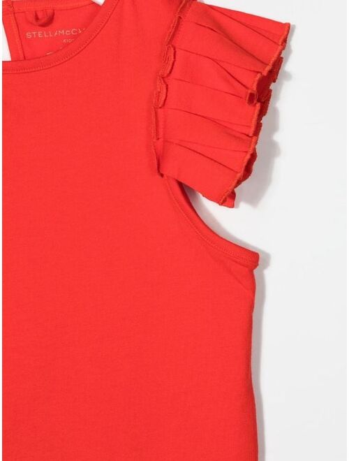 Stella McCartney Kids ruffled organic cotton tank top