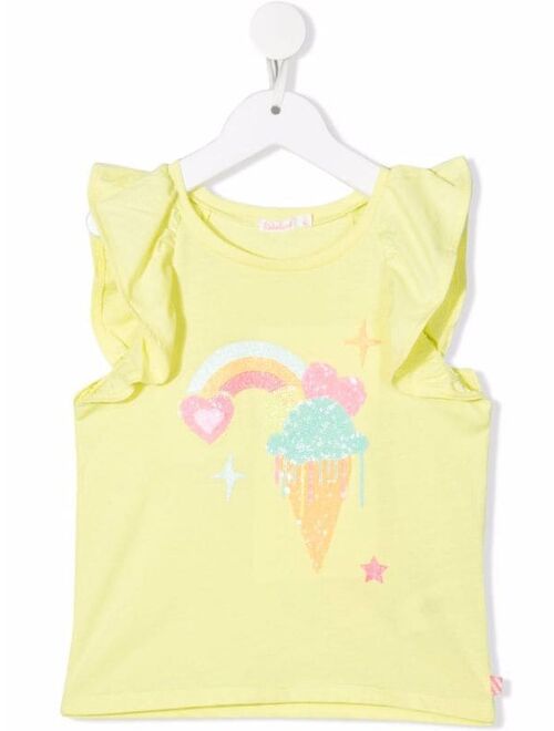 Billieblush glitter print T-shirt