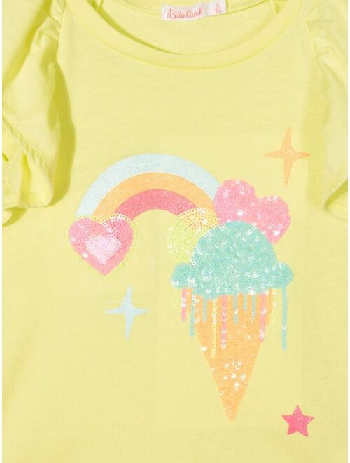 Billieblush glitter print T-shirt