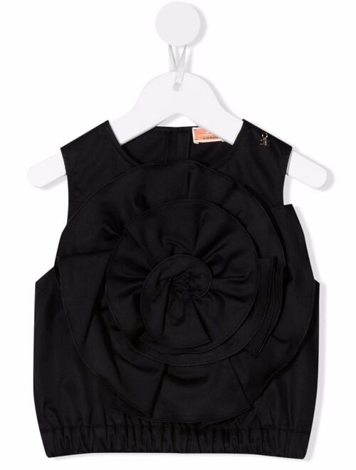 Elisabetta Franchi La Mia Bambina ruched sleeveless top